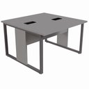 Ver imagem 1 de Plataforma Dupla Pé Quadro 120x120cm Linha Versa Cinza Alumí