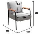 Ver imagem 5 de Poltrona Jade Cor:Linho Cinza 320