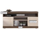Ver imagem 4 de Rack Bancada Ambiente Yara e Painel para Tv Maia Nogueira Real Off White – Colibri