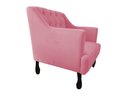 Ver imagem 2 de Kit 2 Poltronas Decorativa Julia Suede Rosa Pés Madeira Ms Decor