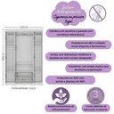 Ver imagem 3 de Guarda-roupa Infantil 122cm com Vidro 4 Portas e 2 Gavetas Sonho Multimóveis Mp4473 Branco-
