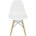 Ver imagem 1 de Kit 7 Cadeiras Charles Eames Eiffel Wood Design Branca Branco