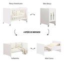 Ver imagem 5 de Berço Americano Evolution Multifuncional Flex 4 em 1reller - 3 Cores:branco/acetinado