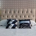 Ver imagem 2 de Cabeceira Cama Box Casal Estofada Luna Suede Bege 140 x 60 RBL