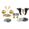 Kit Santa Ceia Com Bandejas Pães Uvas Tacas Trigo Cálices - 1