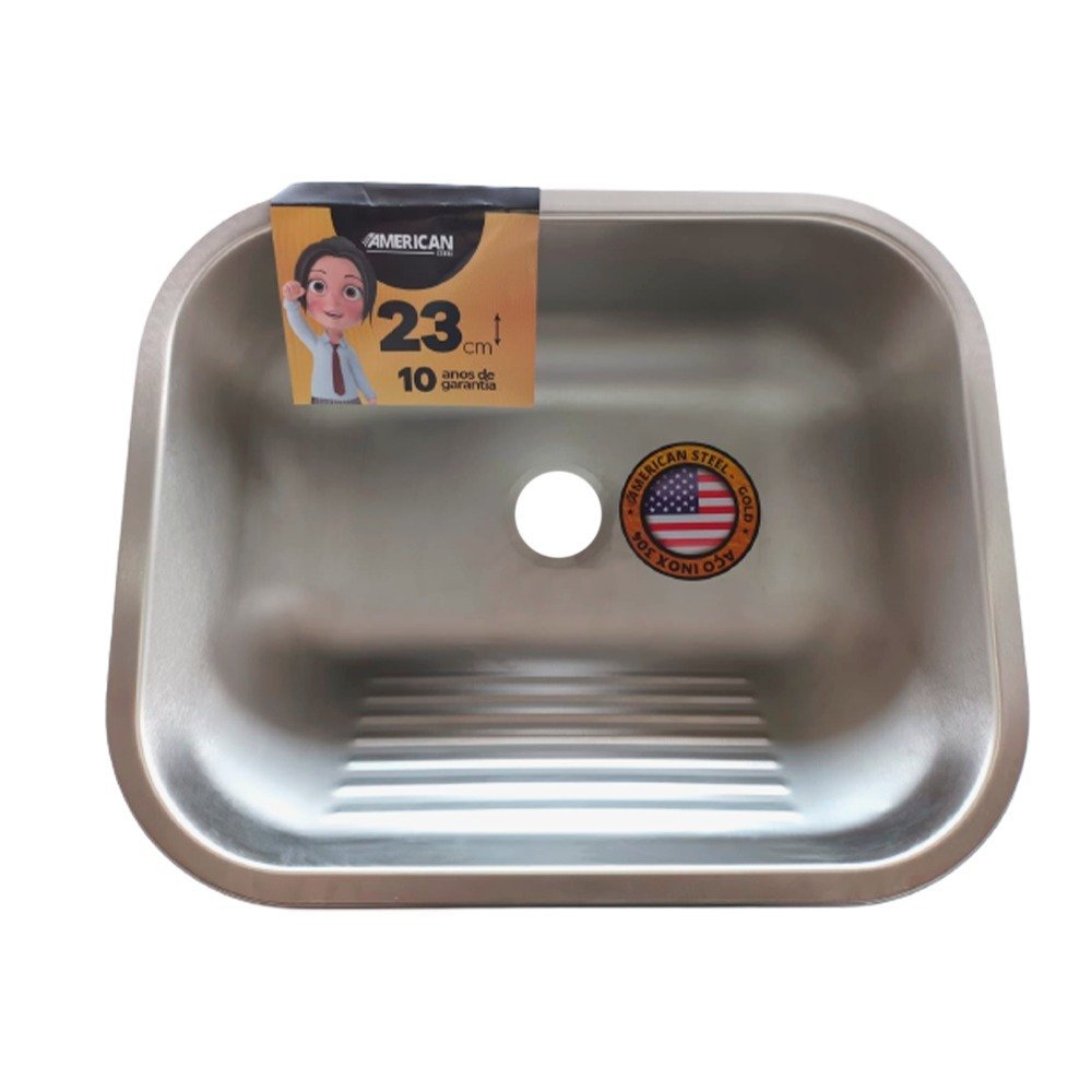 Tanque Inox American Steel Fosco 50x40 30l Inox 304 +válvula - 3