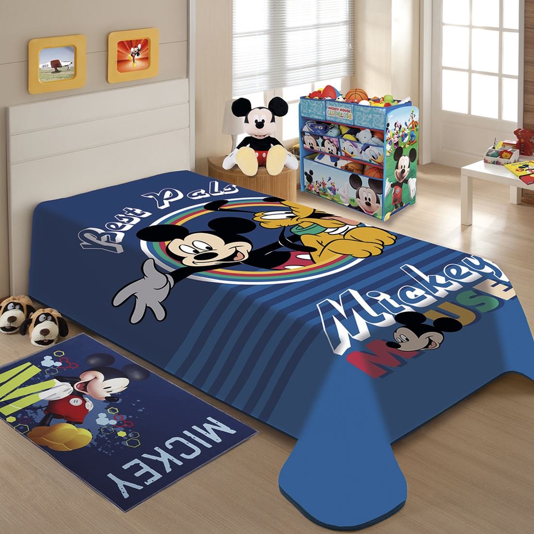 Cobertor Infantil Jolitex Disney Raschel Plus Mickey e Minnie - 1