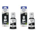 Ver imagem 1 de Kit 2 Refil Preto Tinta T504 504 Epson Original L4150, L4160, L6161