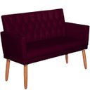 Ver imagem 3 de Namoradeira Corino Resistente Capitone para Sala de Estar Decorativa - Moblan Decor