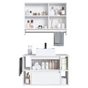 Ver imagem 2 de Espelheira e Gabinete Suspenso com Cuba 80cm Branco Proddy