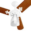 Ver imagem 2 de Ventilador de Teto New Delta Light Globo Taça 3P Branco/Mogno - Venti-Delta