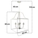 Ver imagem 2 de Lustre Rustico Para Área Gourmet Preto Artesanal Decorativo Libertas Rosas Artesanato Quadrado Branc