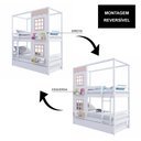 Ver imagem 6 de Treliche Casinha Reta com 02 Janelas Madeira Maciça Branco/ Rosa Housin