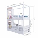 Ver imagem 4 de Treliche Casinha Reta com 02 Janelas Madeira Maciça Branco/ Rosa Housin