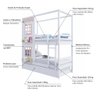 Treliche Casinha Reta com 02 Janelas Madeira Maciça Branco/ Rosa Housin - 3