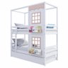 Treliche Casinha Reta com 02 Janelas Madeira Maciça Branco/ Rosa Housin - 2