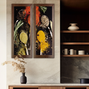 Ver imagem 2 de Kit 2 Quadros Decorativos para Cozinha Área Goumet Kitnet Copa Temperos Frutas 60cm