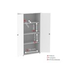 Ver imagem 7 de Armário Alto 02 Portas Pivotante 159,6x79,2x41cm Cinza/Preto