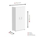 Ver imagem 5 de Armário Alto 02 Portas Pivotante 159,6x79,2x41cm Cinza/Preto