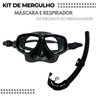Mascara Mergulho Oculos Snorkel Repiraçao Nataçao Piscina Mar Praia Esporte Recreaçao Mar Faixa Ajus - 4