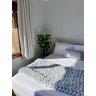 Manta Peseira de Maxi Tricot Queen 0,70x2,20m, Cor Cinza - Magma Cotton - 1