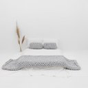 Ver imagem 3 de Manta Peseira de Maxi Tricot Queen 0,70x2,20m, Cor Cinza - Magma Cotton