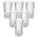 Ver imagem 1 de Jogo de Copos de Vidro Transparente Graffiato Long Drink 420ml 6 Peças - Hauskraft