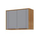 Ver imagem 1 de Armário Aéreo P/ Cozinha Aurea C/ 2 Portas 80cm Cinamomo/platina - Mgm