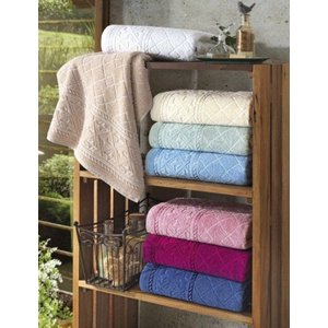Toalha Banho Felpudo Jacquard Confort Dohler - Branca