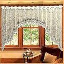 Ver imagem 2 de Cortina Bando Renda Cascata Bege Lisa Cozinha