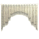 Ver imagem 1 de Cortina Bando Renda Cascata Bege Lisa Cozinha