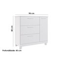 Ver imagem 3 de Cômoda Infantil Jujuba 1 Porta e 3 Gavetas Branco - Permóbili Baby