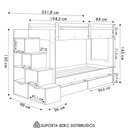 Ver imagem 4 de Beliche Infantil com Escada e 4 Gavetas Infix C06 Aveiro/azul - Mpozenato