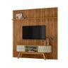 Painel Piso Teto com Bancada New Laguna para Tv 65" Cumaru/ Opala - 1
