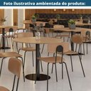 Ver imagem 4 de Kit 4 Cadeiras New York Fratini Revestido em Poliuretano (pu) Caramelo Base Aço Carbono Preto