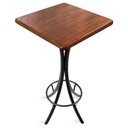 Ver imagem 3 de Cj Mesa Madeira 60x60cm - Bistrô Fixa 98cm + 4 Banquetas 73 - Natural - Liso