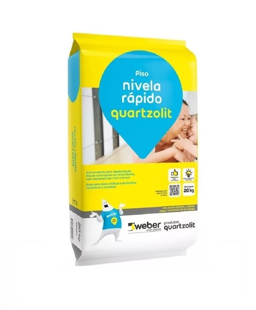 Argamassa Autonivelante - Nivela Rapido 20kg - Quartzolit - 1
