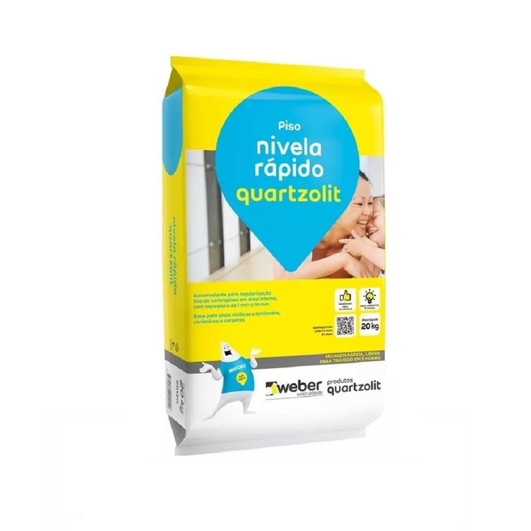 Argamassa Autonivelante Nivela Rapido Quartzolit Weber 20kg