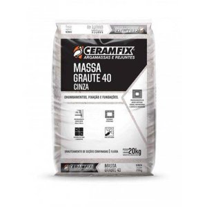 Massa Graute 40 Ceramfix 20kg Cinza