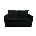 Ver imagem 1 de Sofá Small 3 Lugares Conforto 160cm Suede Preto Herrero Decor