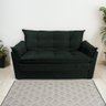 Sofá Small 3 Lugares Conforto 160cm Suede Preto Herrero Decor - 3