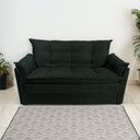 Ver imagem 3 de Sofá Small 3 Lugares Conforto 160cm Suede Preto Herrero Decor