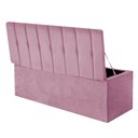 Ver imagem 3 de Calçadeira Baú Recamier Solteiro 100CM Kiara Courino Rosa - D A DECOR