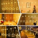 Ver imagem 5 de Cascata de Luz Estrela 138LED 8 Funções Branco Quente 220V Grillo