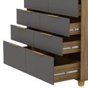 Ver imagem 6 de Cômoda Quarto 121cm 8 Gavetas Delmont Nature/alasca V02 - Mpozenato