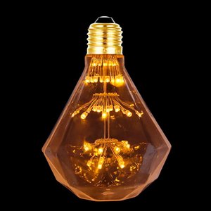 Lâmpada LED Firework Vintage D95 Âmbar Taschibra