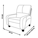 Ver imagem 4 de Poltrona do Papai Sala de Cinema Reclinável Manual Viena Two Way Couro Marrom Claro G40 - Gran Belo