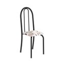Ver imagem 4 de Conjunto de Mesa Tubular 140cm x 75cm Tampo em Vidro com 6 Cadeiras Iris B Bege/Preto