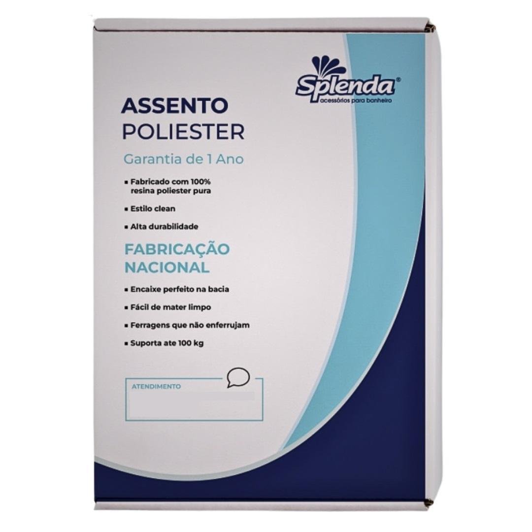 Assento Sanitário de Poliéster Universal Branco Splenda - 5