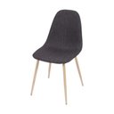 Ver imagem 1 de Cadeira Eames em Linho Grafite - Base Metal Madeira